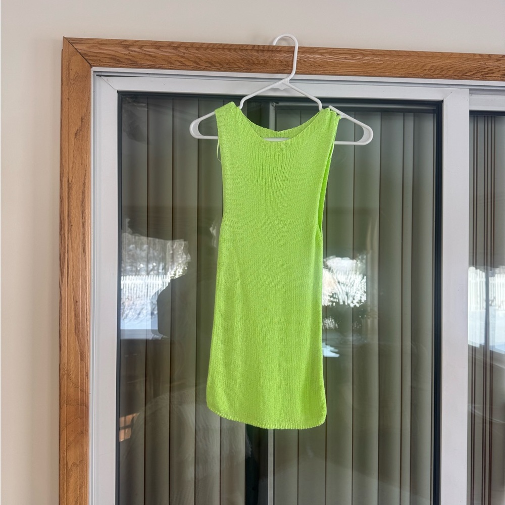 Zara Bright Green Knit Top